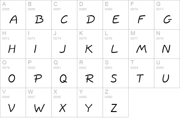 Short Hand Heavy Normal uppercase A-Z preview