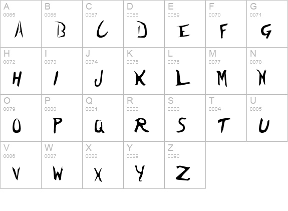 Shoryuken uppercase A-Z preview