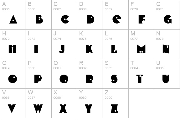 ShotShell uppercase A-Z preview