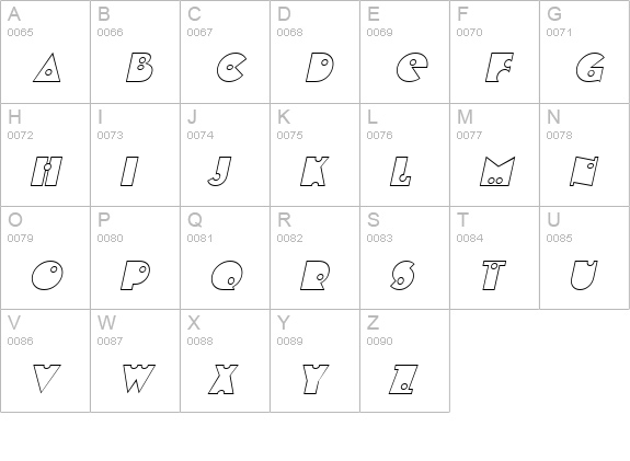 ShotShellOpen Italic uppercase A-Z preview