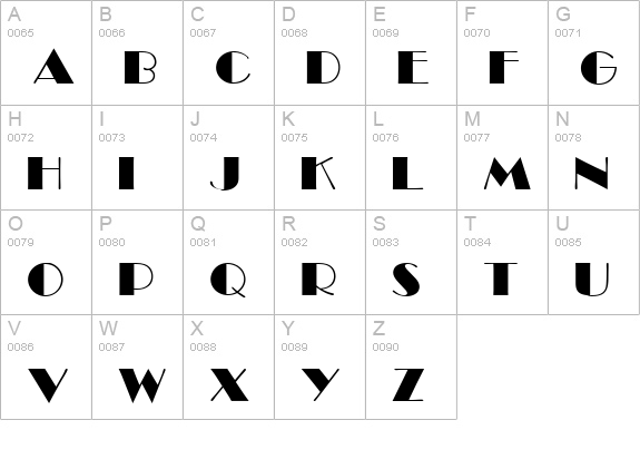 SHOW Light uppercase A-Z preview