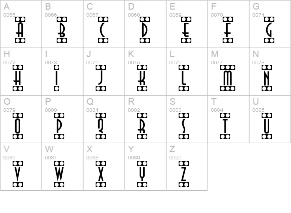 Showtime uppercase A-Z preview