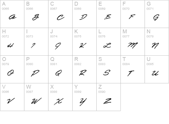 Shredder uppercase A-Z preview