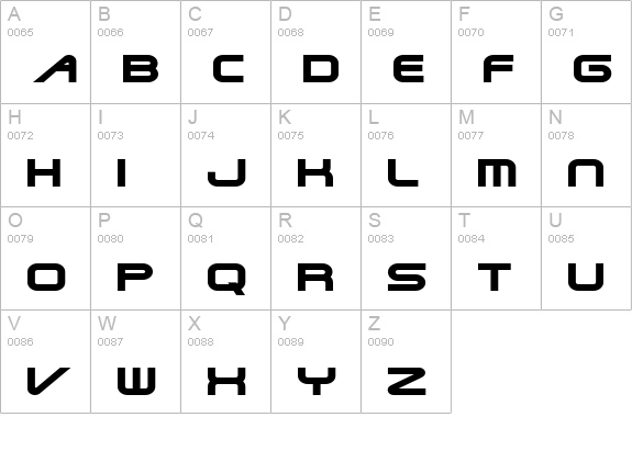 ShuttleExtended Normal uppercase A-Z preview