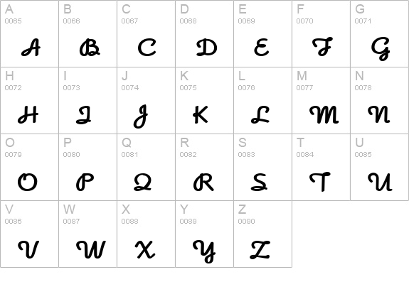 ShutUp uppercase A-Z preview
