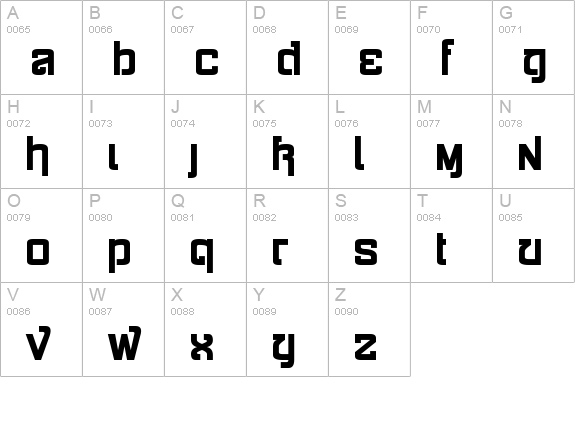 Siamese Katsong uppercase A-Z preview