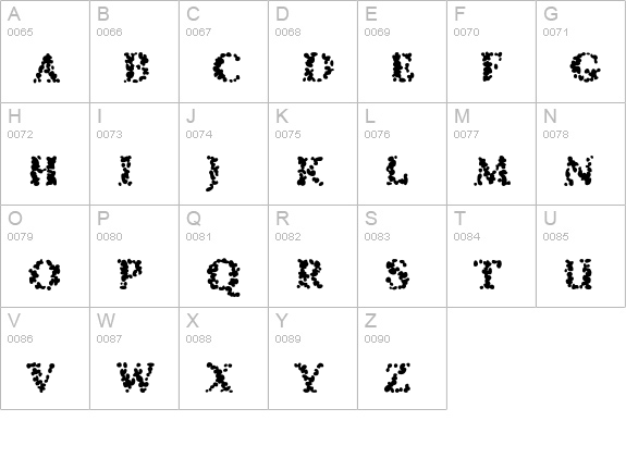SibleyPotatoMashed uppercase A-Z preview