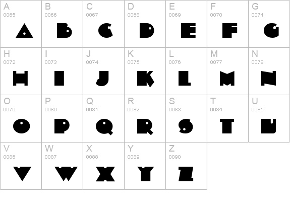 Sid The Kid NF uppercase A-Z preview