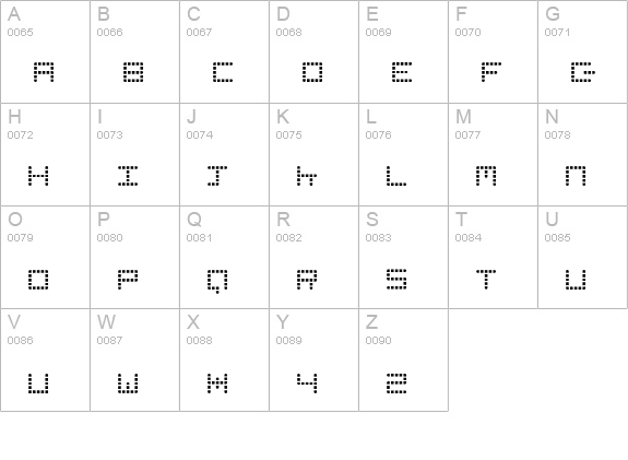 SidesAndCorners-Three uppercase A-Z preview
