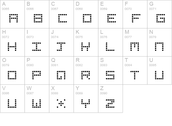SidesAndCorners-Two uppercase A-Z preview