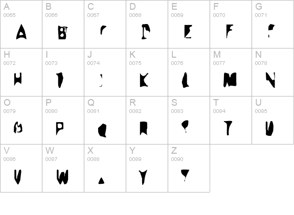 Sidewalker-Caps uppercase A-Z preview