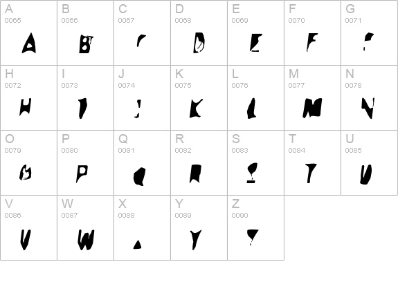 Sidewalker-Italic uppercase A-Z preview