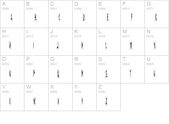SidTheSpider uppercase A-Z preview