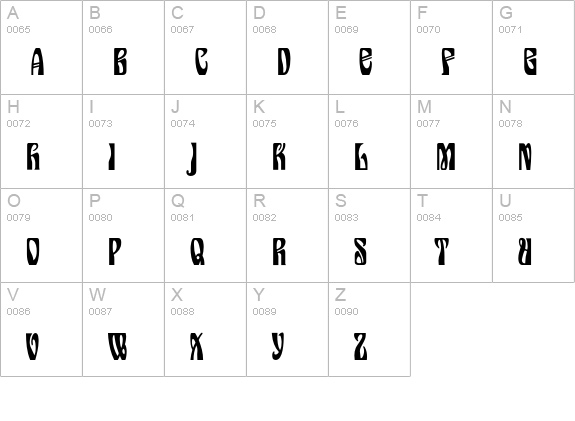 Siegfried-Normal uppercase A-Z preview