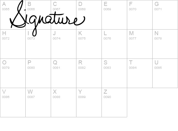 SIGLOGO uppercase A-Z preview