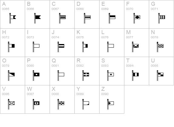 SignalFlags uppercase A-Z preview