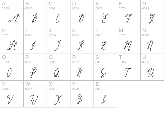 SignatureScriptBold uppercase A-Z preview