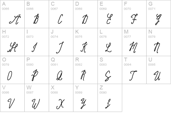 SignatureScriptExtraBold uppercase A-Z preview