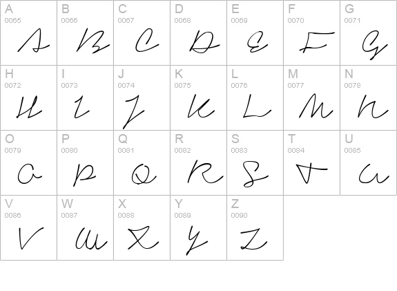Signerica Medium uppercase A-Z preview