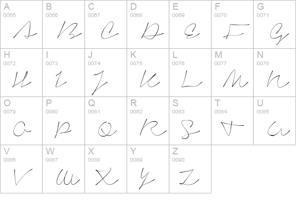 Signerica Thin uppercase A-Z preview