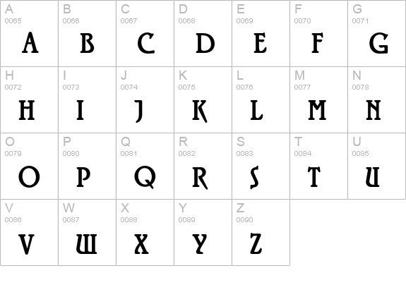 Signora uppercase A-Z preview