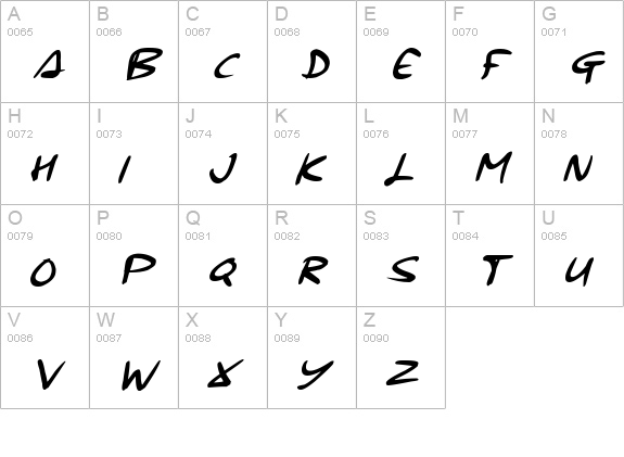 Singup
 uppercase A-Z preview