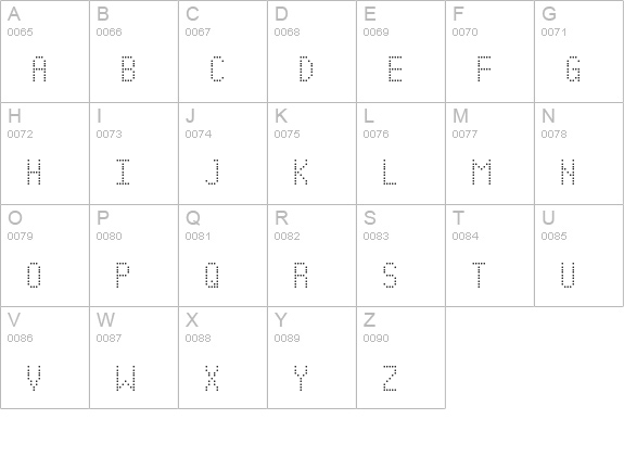 Signus Digital Round NBP uppercase A-Z preview