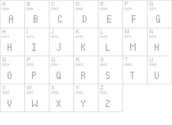 Signus Digital Square NBP uppercase A-Z preview