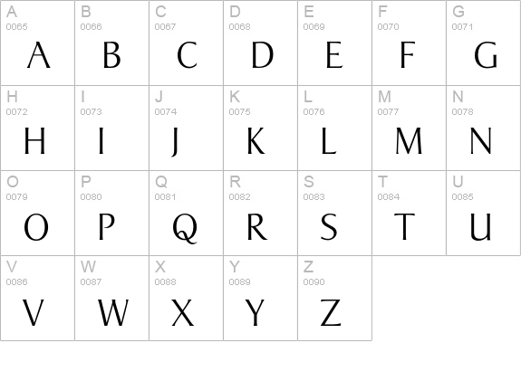 Sigvar-Xlight uppercase A-Z preview