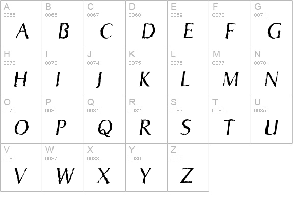 SigvarRandom-Light-Italic uppercase A-Z preview