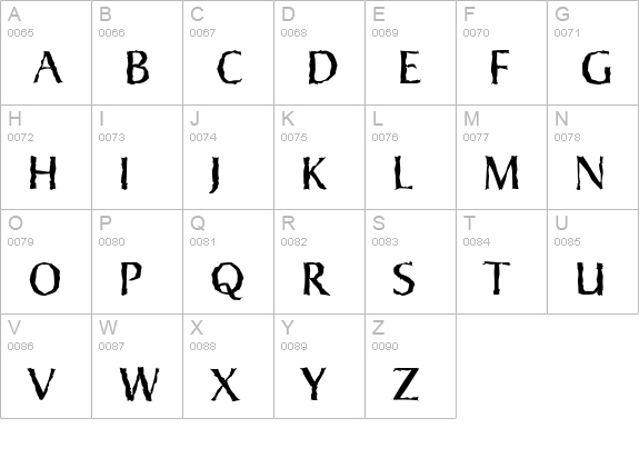 SigvarRandom-Regular uppercase A-Z preview