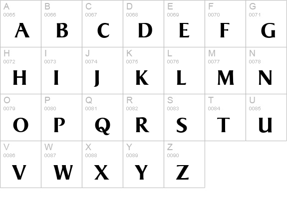 SigvarSerial-Bold uppercase A-Z preview