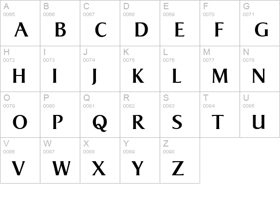 SigvarSerial-Medium-Regular uppercase A-Z preview