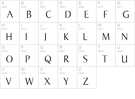 SigvarSerial-Xlight-Regular uppercase A-Z preview