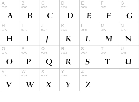 Silentium Pro Roman I uppercase A-Z preview