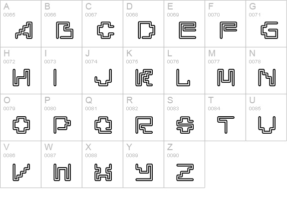 Silesia-Inline uppercase A-Z preview