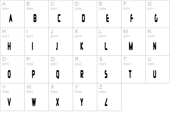 Silicon Carne uppercase A-Z preview