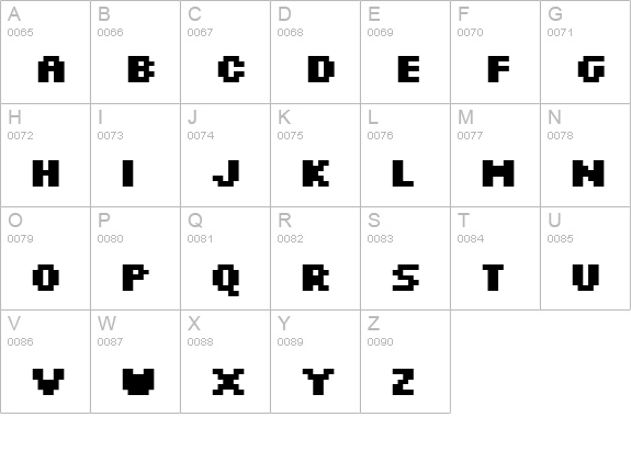 Silkscreen Expanded Bold uppercase A-Z preview