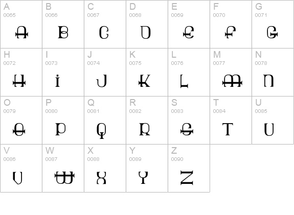 Sillbat uppercase A-Z preview