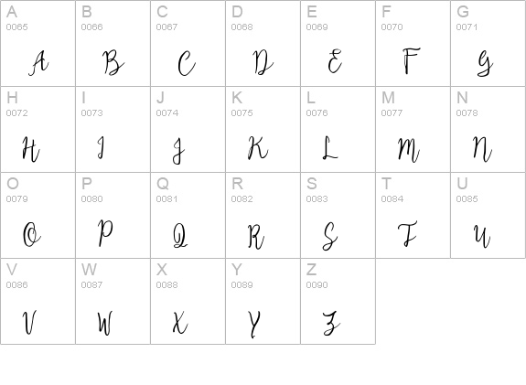 Sillebia uppercase A-Z preview