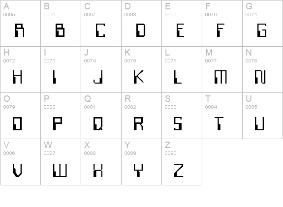 Sillycon Regular uppercase A-Z preview
