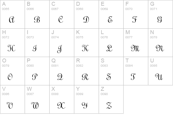 Siloscript-Light uppercase A-Z preview