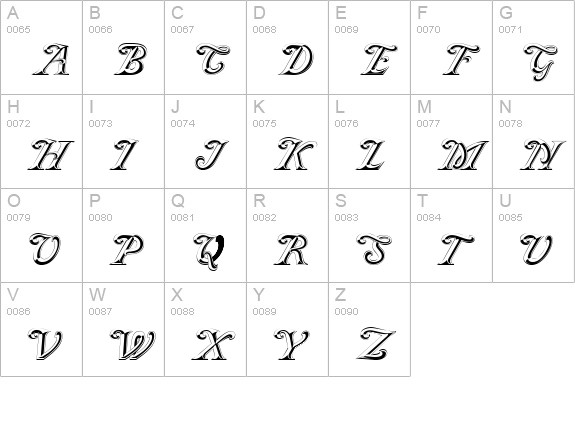 SilverPlate Regular uppercase A-Z preview