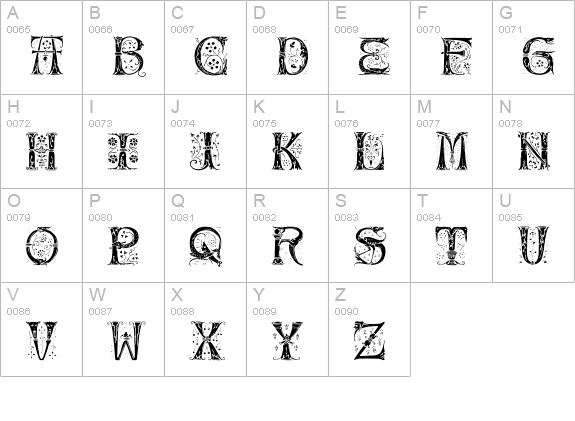 Silvus uppercase A-Z preview