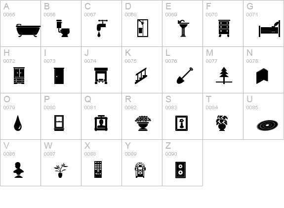 Simbats uppercase A-Z preview