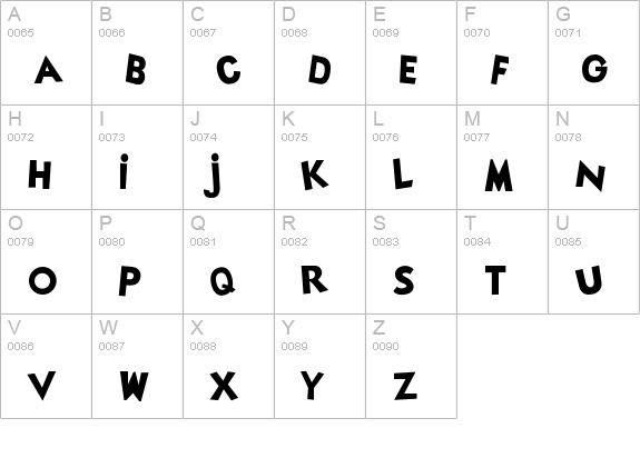 SimLLHP uppercase A-Z preview