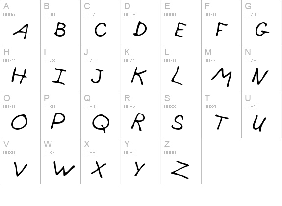 Simon uppercase A-Z preview