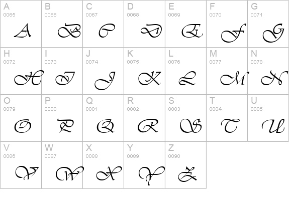 Simone uppercase A-Z preview