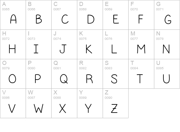 SimpleKindOfGirl uppercase A-Z preview