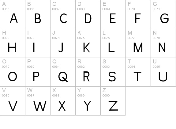Simpleman uppercase A-Z preview